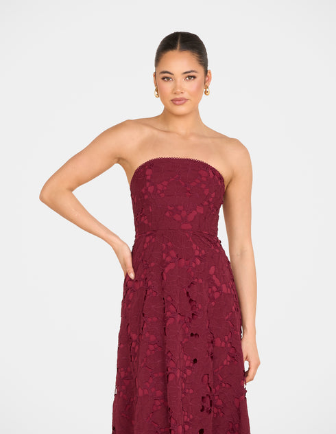 Nellie Strapless Midi Dress
